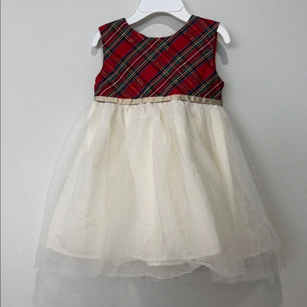 White Coat with Red Bow Accents & Matching Dress